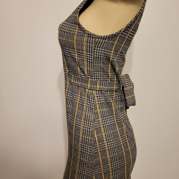 Urban Outfitters Grey Plaid Dress Size X-Small Tennis Golf Y2K Classic Demure - Picture 4 of 6